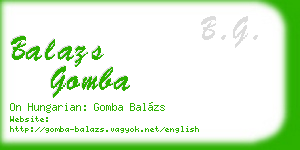 balazs gomba business card